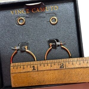 NWT Vince Camuto Gold-Tone 2 Pc. Set Hoops & Studs Earrings